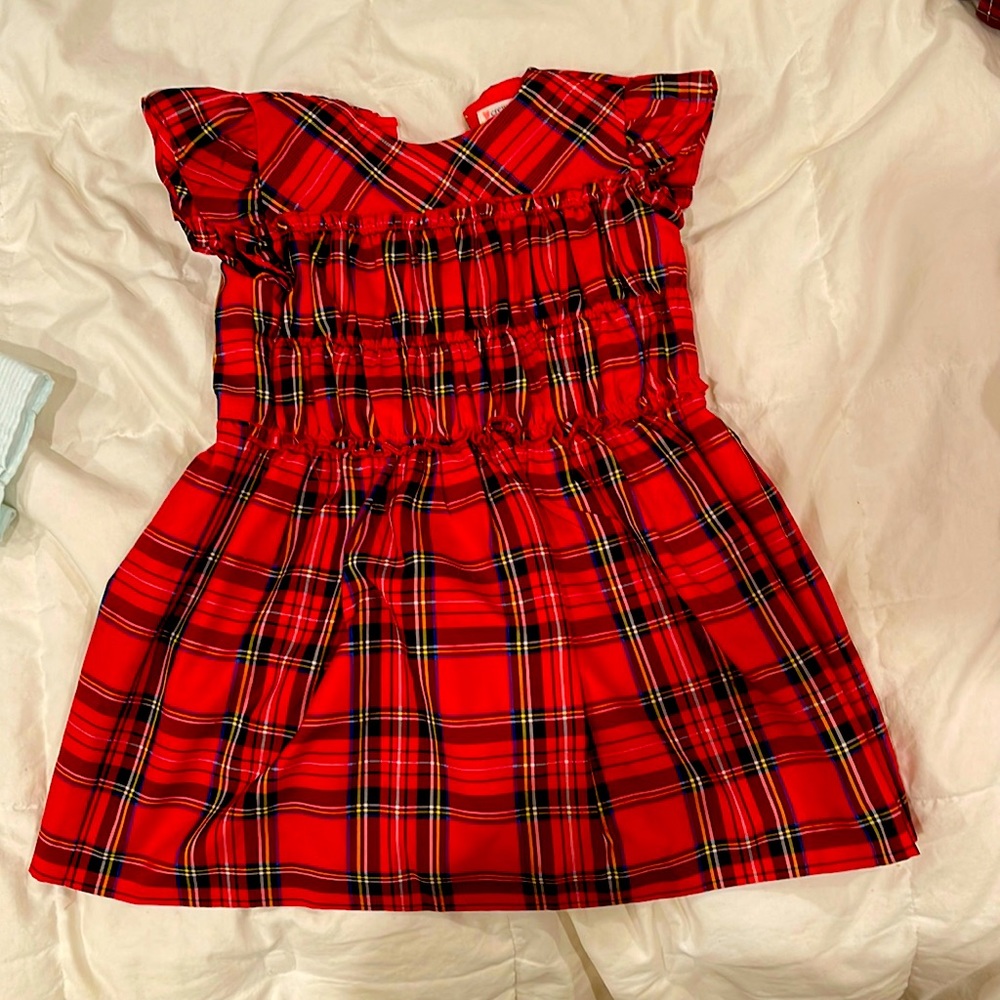 Crew cuts plaid dress3t